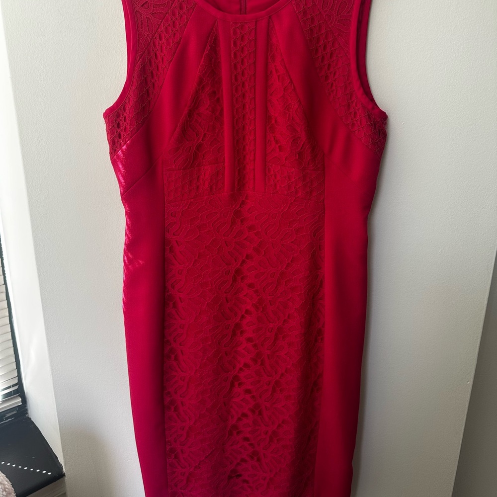 Elegant Red Lace Dress